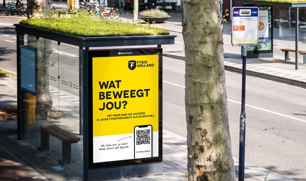 FysioHolland reclame in bushokje gemaakt