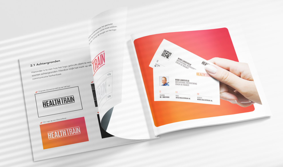 HealthTrain brandbook gemaakt door ZorgPromotor