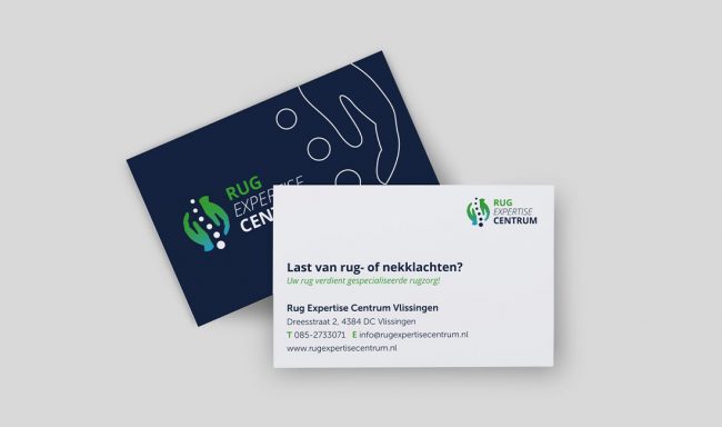 Visitekaartje Rug expertise centrum gemaakt door ZorgPromotor