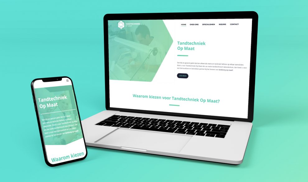 Website Tandtechniek Op Maat op telefoon en desktop