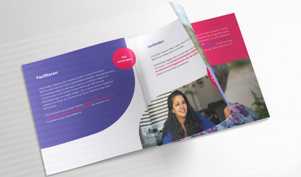 Mockup van een magazine van CKZ over het DNA