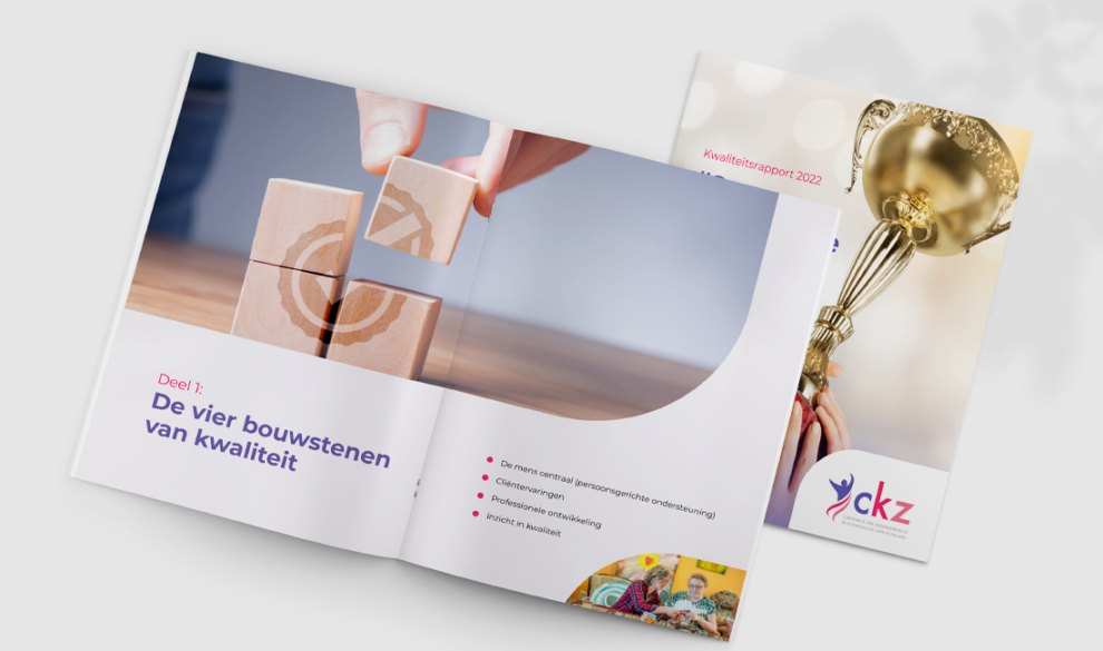 Mockup van het kwaliteitsverslag van CKZ