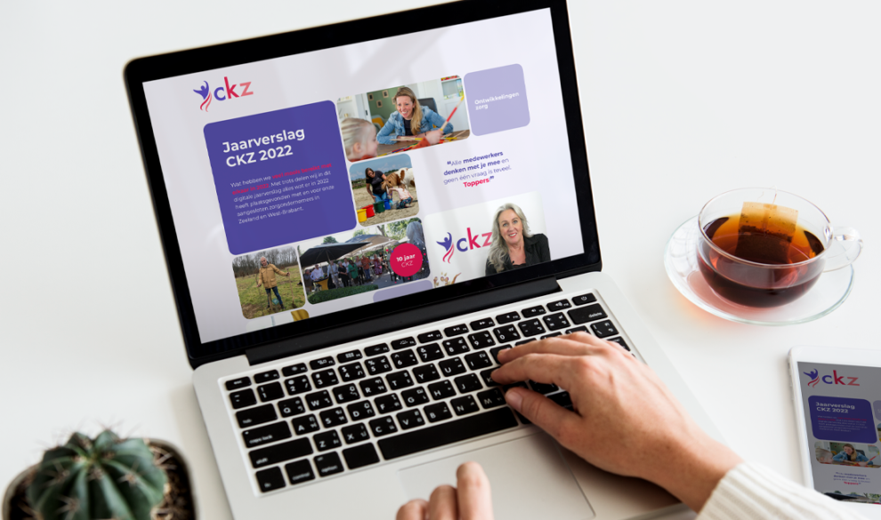 Mockup van de website over het jaarverslag van CKZ