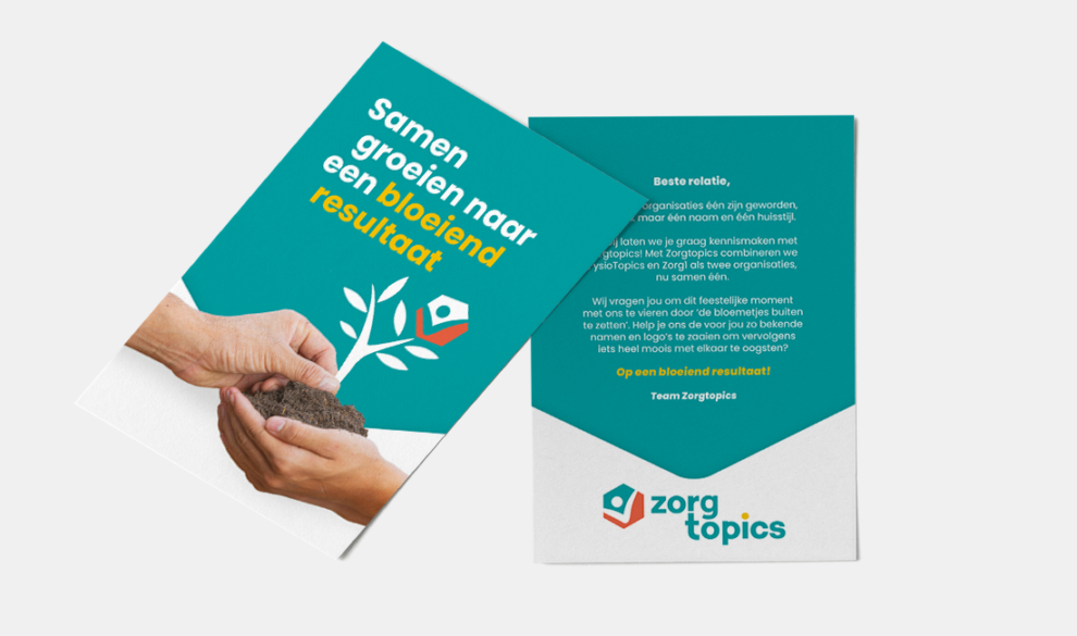 Mockup van de uitnodiging van Zorgtopics