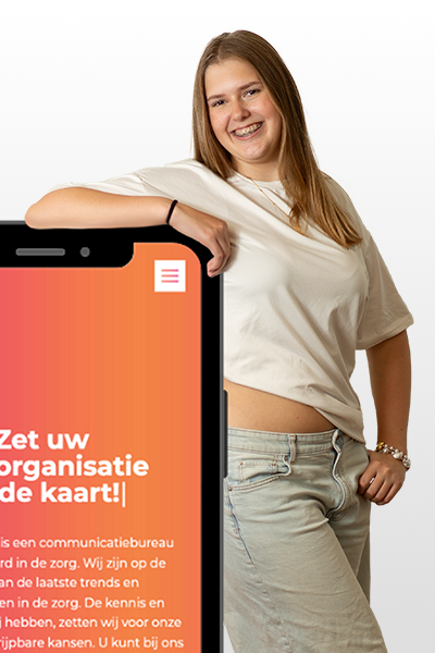 Milou leunt tegen een telefoon aan