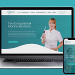 Mockup van de nieuwe website van tandartspraktijk Monnickendam