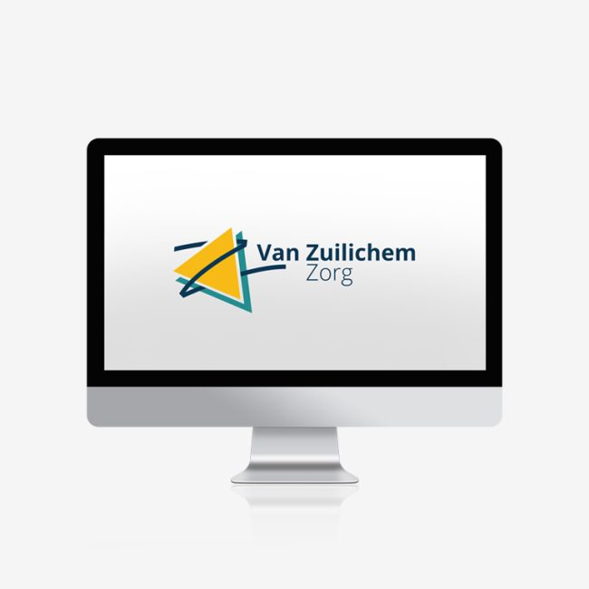 Mockup van een iMac van Van Zuilichem Zorg